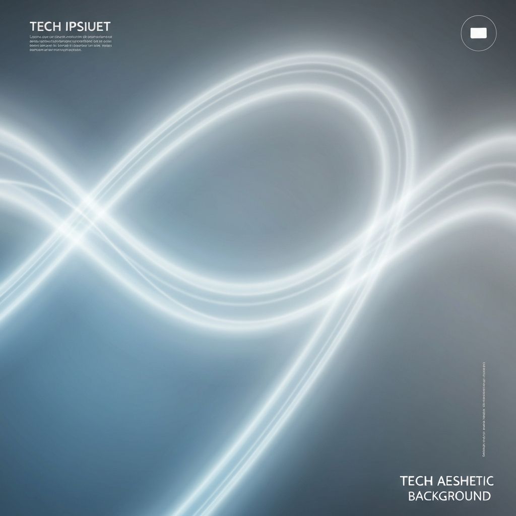 Digital technology concept with flowing lights